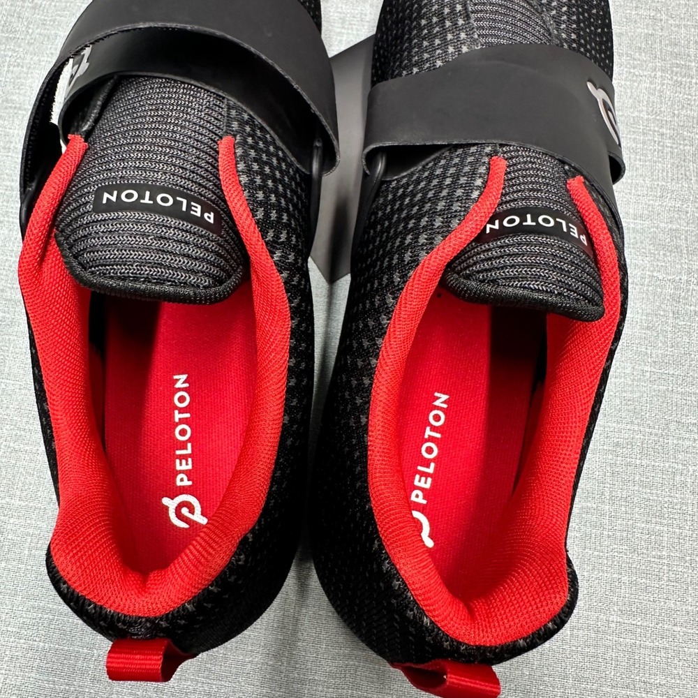 Peloton Altos Cycling Shoes Black Red Men 10 Women 11.5 BS03-01UB-100 Cleats - Picture 12 of 15